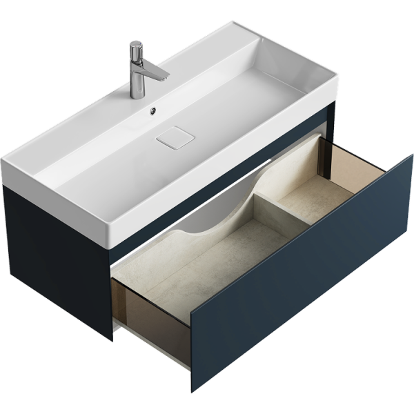 Тумба под умывальник AQWELLA Geometria 100 см серый