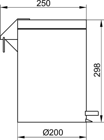 Ведро для мусора Keuco Universalartikel с педалью, с крышкой, 5 л, напольное, пластик/нержавеющая сталь, форма круглая, для туалета/ванной/кухни, цвет хром, с вынимающимся черным баком