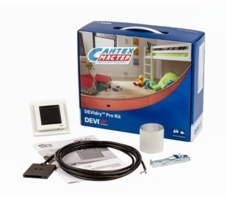 Комплект монтажный  DEVIdry Pro Kit 55 для теплого пола (мата) с терморегулятором Комплект монтажный  DEVIdry Pro Kit 55 для теплого пола (мата) с терморегулятором