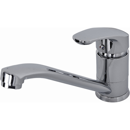 Смеситель для кухни/мойки Orange OneLife, однорычажный, поворотный, керамический, длина излива 158 мм, полимерный, цвет хром