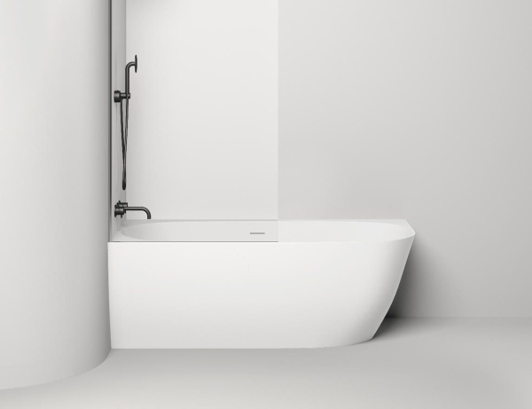 Ванна Salini SOFIA CORNER L 170х85 мраморная, цвет- белая глянцевая, (без гидромассажа, рамы, фронтальной панели) прямоугольная, левосторонняя, левая, пристенная, угловая