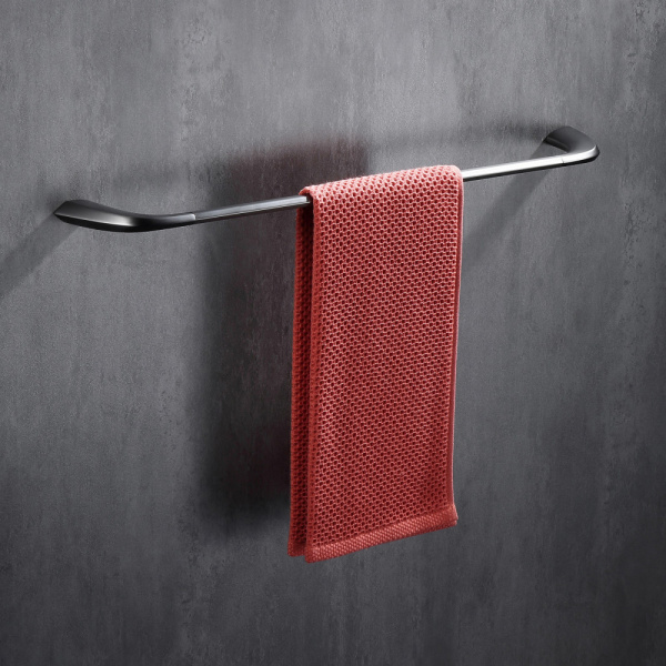 Полотенцедержатель ABBER Nord одинарный, настенный, неповоротный, 600 мм нержавеющая сталь, для полотенец, в ванную/туалет/душевую кабину, цвет никель AA1552NG