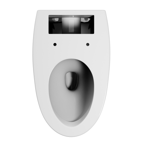 Унитаз приставной ABBER Bequem, цвет белый, с импульсным смывом, напольный, горизонтальный (прямой) выпуск, система антивсплеск, с быстросьемным сиденьем микролифт, дюропласт AC1125P