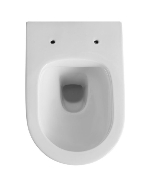 Унитаз подвесной Vincea Cute 53,5х36х36,5 безободковый, цвет белый, фарфор, овальный, горизонтальный выпуск (в стену), для инсталляции/скрытого бачка, антивсплеск