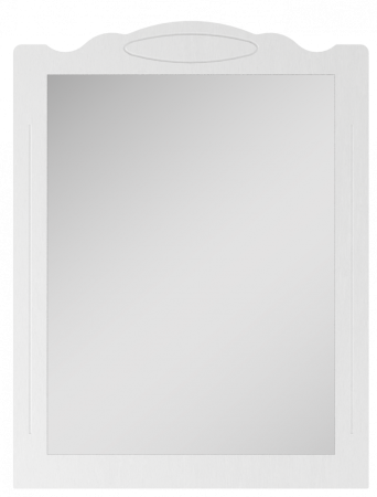 Зеркало Домино RICH, 65х85,4 см, без подсветки, прямоугольное, цвет рамы: белый, для ванны, навесное/подвесное/настенное, дизайнерское