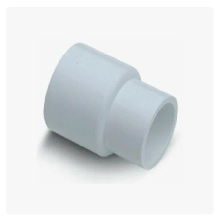 Муфта клеевая ПВХ GENOVA 1/2"х3/4" (КВ-КВ) переходная, соединительная (цвет белый), прямая, фитинг для соединения труб холодной воды до 60 *С