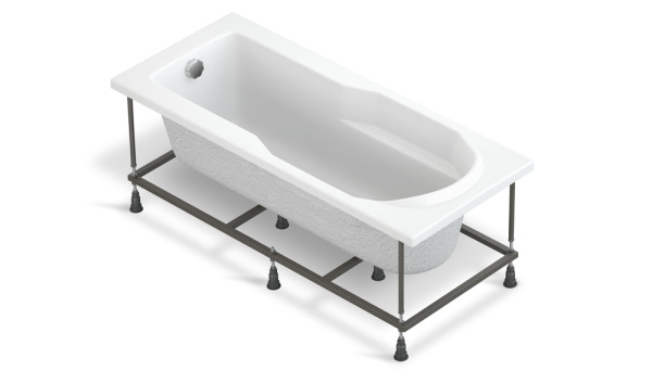 Ванна Cersanit Santana 160х70  акриловая, цвет- белая, (без гидромассажа, рамы, сифона, фронтальной панели) прямоугольная, левосторонняя/правосторонняя, левая/правая, пристенная, литьевая, литая, в квартиру, дом, дачу, хрущевку, сантехника, размер