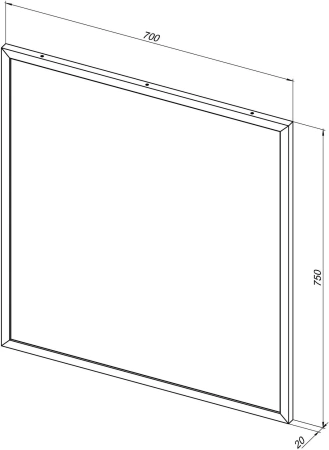 Зеркало Allen Brau Priority 70х75х2 см с подсветкой, прямоугольное, подвесное/настенное, цвет рамы черный браш, для ванной комнаты