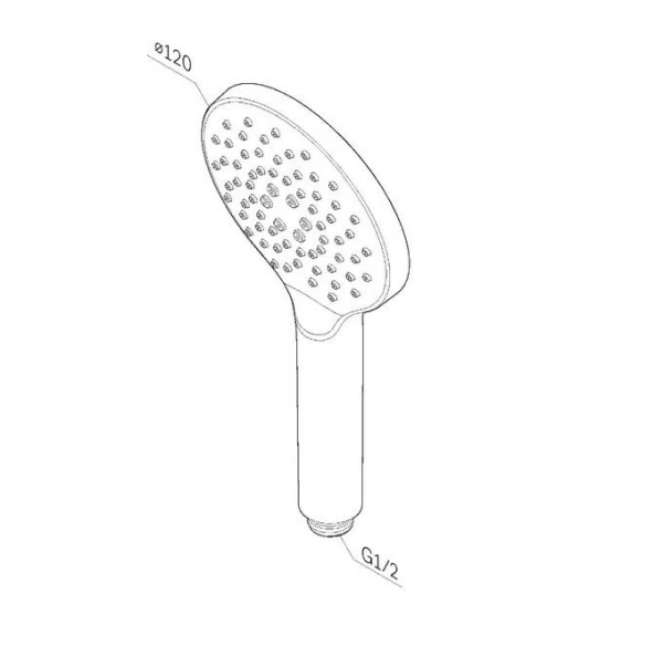 Душевая лейка AM.PM Like, круглая, с 3 режимами, ручная, пластик, цвет черный матовый, для душа/ванной, душевой, универсальная