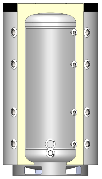 Буферный бак ЭВАН 400 л. EVAN WBI-HT-400 теплонакопитель, напольный