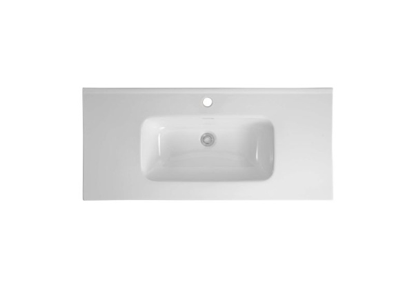 Раковина Aquatek AQ4100-00 1010х460х170 мм накладная, прямоугольная, керамическая/фарфоровая, , цвет белый, с отверстием под смеситель, слив-перелив, умывальник