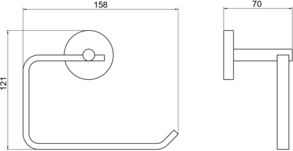 Держатель для туалетной бумаги Aquatek Бетта без крышки, цвет хром, настенный, латунь/нержавеющая сталь, форма квадратная, для туалета/ванной