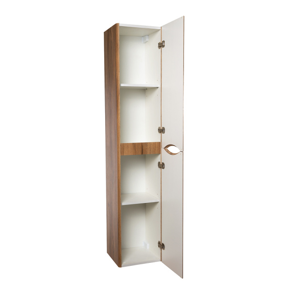 Пенал BelBagno Acqua, 32х32х160 см, подвесной, правый/левый, 2 распашные двери/2 полки внутри, механизм доводчика, цвет деревенский дуб, в ванную комнату