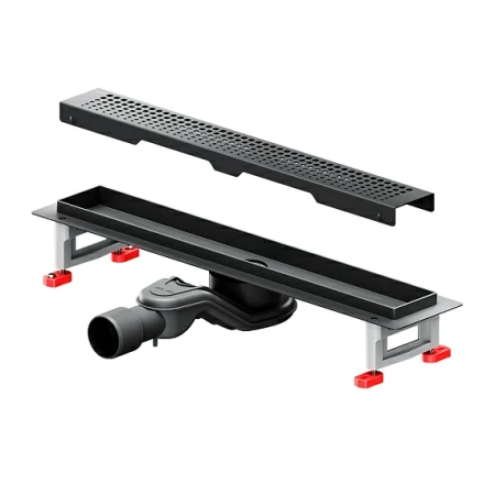 Душевой трап (лоток) AM.PM MasterFlow 500 мм комбинированный затвор с черной матовой решеткой, цвет черный матовый, выходная труба 40/50 мм, линейный