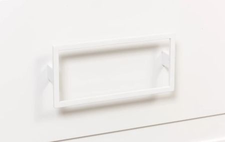 Ручка-скоба La Fenice Cubo 80, два ящика, материал: цамак, цвет: белый, для мебели, ручка, форма: прямоугольная, в ванную комнату, мебельная