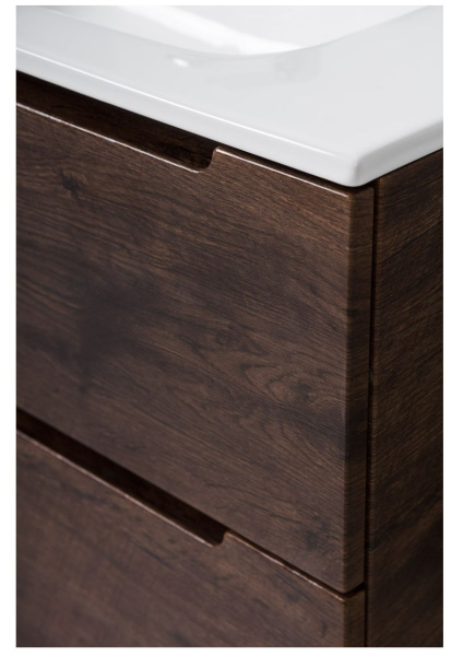 Тумба под раковину BelBagno Etna 39, 71х39х51,5 см, подвесная, 2 выкатных ящика, МДФ, цвет: темный дуб, шкафчик навесной, механизм доводчика, прямоугольнаяТумба под раковину BelBagno Etna 39, 71х39х51,5 см, подвесная, 2 выкатных ящика, МДФ, цвет: темный д