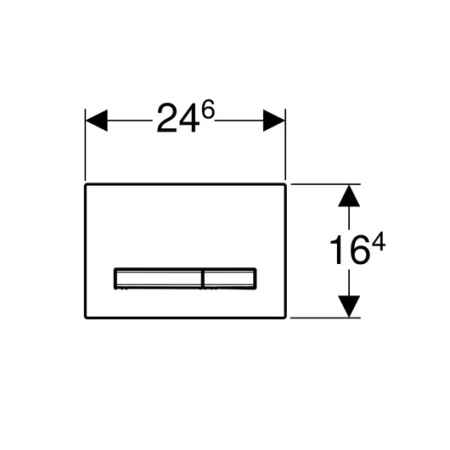 Клавиша Geberit Sigma Type 50  для двойного смыва к 111.300/350/361/362/380/390/796, натуральный сланец Mustang/металлический хром (Геберит)