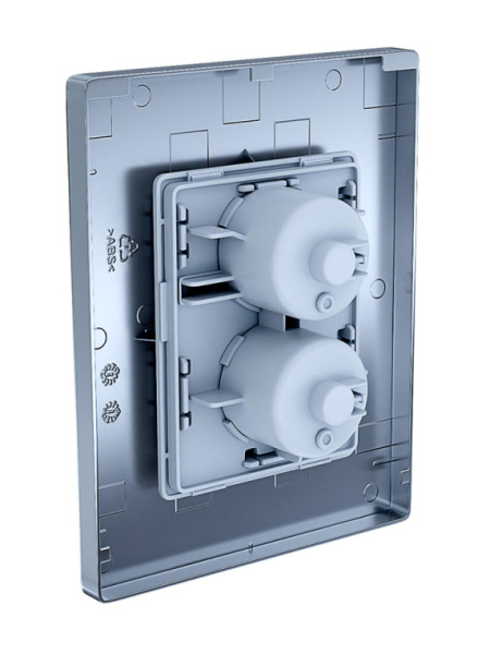 Кнопка смыва Aquatek Pneumo N прямоугольная, цвет белая, пластик, клавиша управления (клавиши прямоугольные) для сливного бачка, инсталляции унитаза, двойная, пневматическая, панель, размер 156х197х10 мм