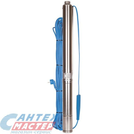Насос погружной Aquario ASP1E-35-75, 3.0 м³/ч, напор 72 м, 0.55 кВт, с нижним забором (скважинный, колодезный) центробежный, многоступенчатый, электрический, нержавеющая сталь, для скважины, бытовой, для чистой воды