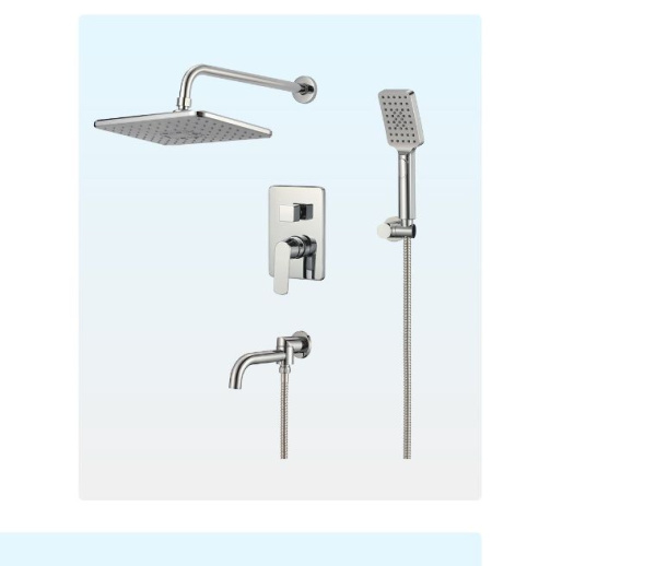 Душевая система встраиваемая OSGARD DALALVEN, цвет хром, комплект: однозахватный смеситель/излив/тропический душ (с верхней лейкой)/лейка/шланг, латунь