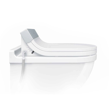 Крышка-сиденье Duravit SensoWash Starck для унитаза с функцией биде, с микролифтом, быстросъемное, дюропласт, с подсветкой, с подогревом, цвет: белый, электронное, размер 37х51,5х17 см