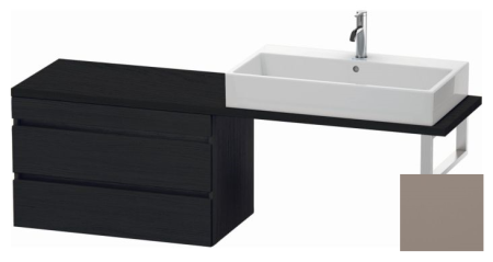 Тумба/шкафчик для консоли/столешницы Duravit DuraStyle под раковину 80х47,8х51,2 см, подвесная, ДСП, цвет: дуб черный/базальт, 2 выдвижных ящика, прямоугольная