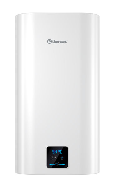 Водонагреватель 80 л Thermex Smart 80 V электрический, настенный, вертикальный, накопительный тип, 2 квт, 755х410х410 мм, 230 в, (цвет белый, плоская), с нижней подводкой Сухой ТЭН