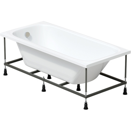 Ванна Corpa Nera Botticelli 160х75 см, акриловая, цвет- белая, (без гидромассажа, рамы, сифона, фронтальной панели) прямоугольная, встраиваемая/приставная, универсальная