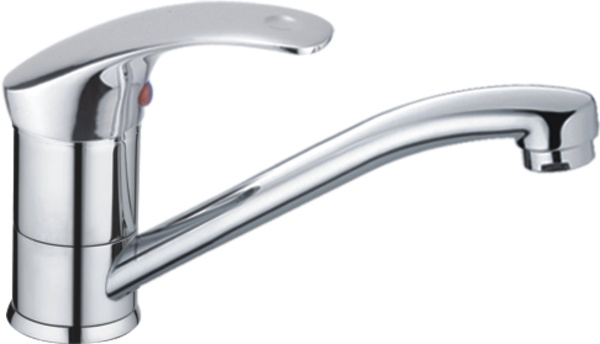 Смеситель для умывальника HAIBA однозахватный, поворотный, латунный, длина 189 мм, латунь, цвет хром