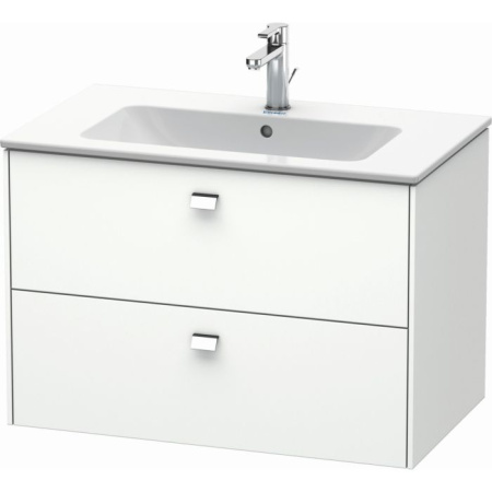 Тумба/шкафчик для консоли/столешницы Duravit Brioso под раковину 82х48х44,2 см, подвесная, ДСП, цвет: белый матовый/хром, 2 выдвижных ящика, прямоугольная