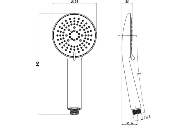 Душевая лейка Olives D182