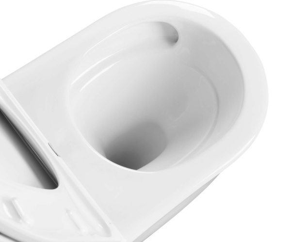 Унитаз подвесной Aquatek Классик, белый, горизонтальный (в стену) выпуск, с быстросъемным сиденьем микролифт, дюропласт, безободковый, смыв торнадо, под скрытый бачок