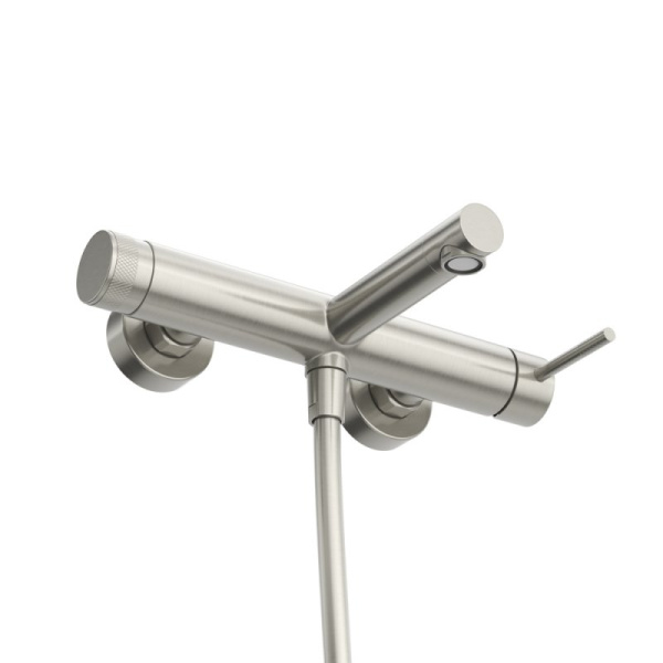 Смеситель для ванны/душа Cezares Relax настенный, однорычажный, неповоротный, длина 194 мм, керамический, нержавеющая сталь, цвет сатин Смеситель для ванны/душа Cezares Relax настенный, однорычажный, неповоротный, длина 194 мм, керамический, нержавеющая сталь, цвет сатин