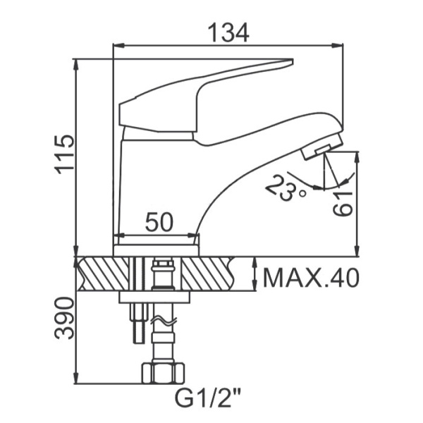Смеситель для раковины/умывальника LEDEME L1037 однорычажный, неповоротный, фиксированный, короткий излив длина 84 мм высота 61 мм латунь, цвет хром 