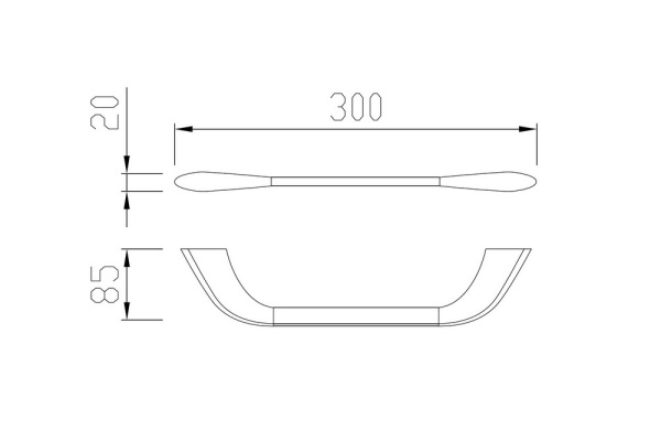 Полотенцедержатель ABBER Nord одинарный, настенный, неповоротный, 300 мм нержавеющая сталь, для полотенец, в ванную/туалет/душевую кабину, цвет никель AA1551NG