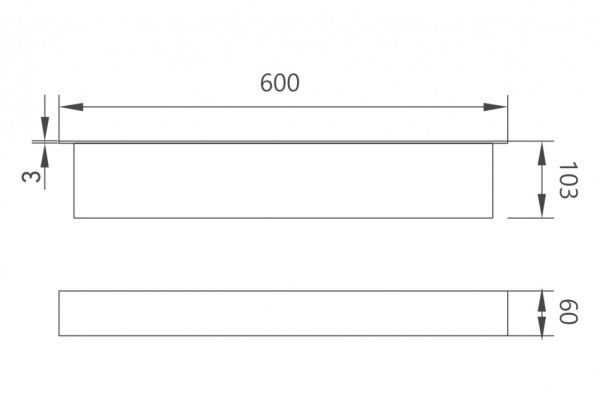 Полка для ванны ABBER Nischen AN3010MB прямоугольная, 600х103 мм нержавеющая сталь, настенная, в ванну/ванную комнату/душевую кабину, цвет черный матовый