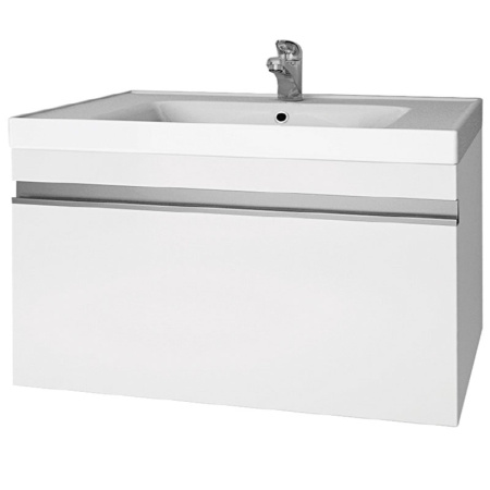 Тумба/база под раковину Dreja GRACE 60 см, подвесная, цвет: белый глянец, 1 выдвижной ящик, ЛДСП/МДФ, шкаф/шкафчик подвесной, (подходит раковина для тумбы Dreja Грейс 60,4х46,8 (641587)