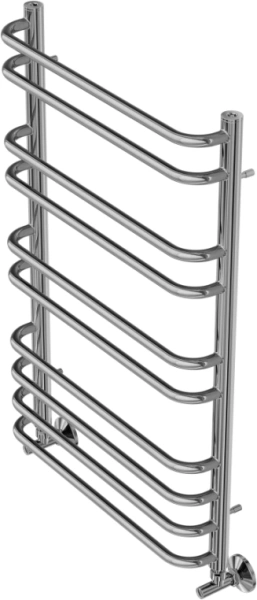 Полотенцесушитель Aquatek Пандора водяной П10 500х800 мм хром, нержавеющая сталь, лесенка, подключение нижнее