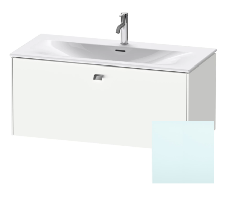 Тумба под раковину Duravit Brioso, 102х46,9х45,2 см, подвесная, 1 выдвижной ящик, ДСП, цвет: светло-голубой, шкафчик навесной, механизм доводчика, прямоугольная, правая/левая, в ванную комнату