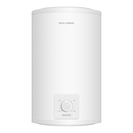 Водонагреватель Royal Thermo RWH 15 Genie ECO O 15 л. электрический, настенный, вертикальный, накопительный, 1,5 кВт, 270х304х480 мм, 230 В, (цвет белый, округлый), подводка нижняя, нержавеющая сталь