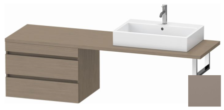 Тумба/шкафчик для консоли/столешницы Duravit DuraStyle под раковину 70х54,8х51,2 см, подвесная, ДСП, цвет: дуб терра/базальт, 2 выдвижных ящика, прямоугольная