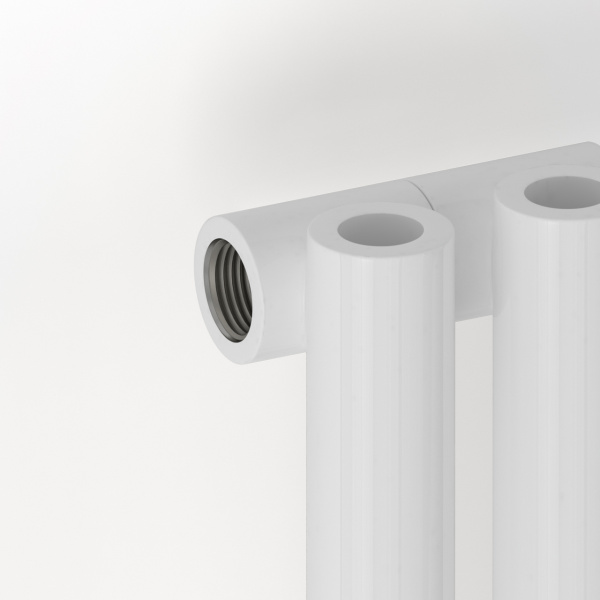 Радиатор отопления Сунержа Эстет-0 1200х90 2 секции, цвет белый, универсальное подключение, нержавеющая сталь, трубчатый