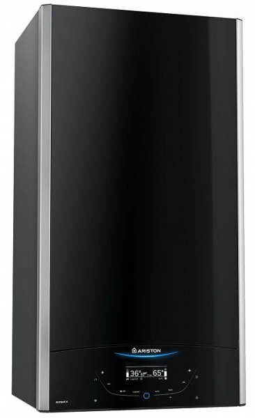 Котел газовый ARISTON ALTEAS X 30 CF NG (300 кв.м) 30 кВт мощность, традиционный, двухконтурный, (2х), настенный, с открытой камерой сгорания, для отопления, водяного теплого пола, горячей воды, ГВС, водоснабжения частного жилом дома