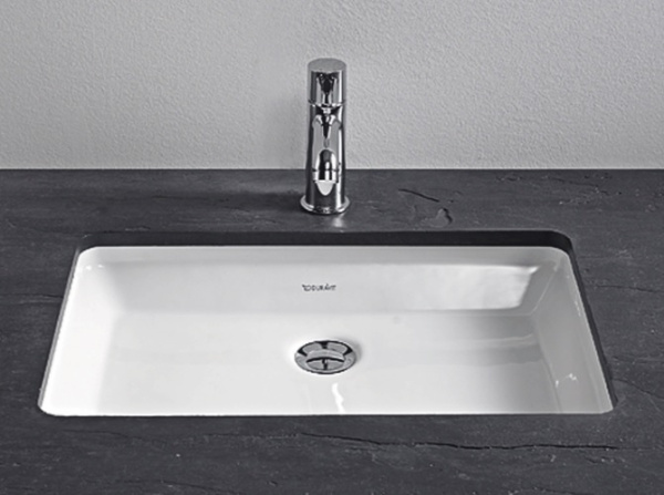 Раковина DURAVIT 2nd Floor WonderGliss, 52,5x35х11,5 см, встраиваемая снизу, прямоугольная, санфарфор, цвет белый, без отверстия под смеситель, антигрязевое покрытие, слив/перелив