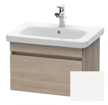 Тумба/шкафчик для консоли/столешницы Duravit DuraStyle под раковину 50х54,8х51,2 см, подвесная, ДСП, цвет: сосна серебристая/белый матовый, 1 выдвижной ящик, прямоугольная