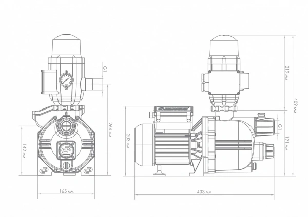 Поверхностный насос Джилекс Джамбо 60/35 П-К Комфорт 4000
