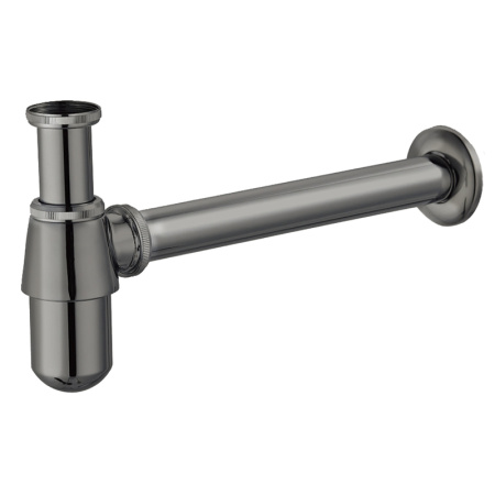 Сифон TeRma Classica Armory Steel для раковины, бутылочный 1 1/4"латунный, без выпуска, хром 