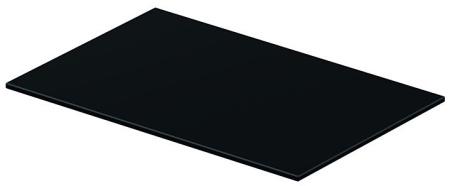 Полка Duravit DuraSquare для металлической консоли под раковину, размер 57х31 см, цвет: черный, стеклянная, прямоугольная, вставка, для раковины, в ванную комнату