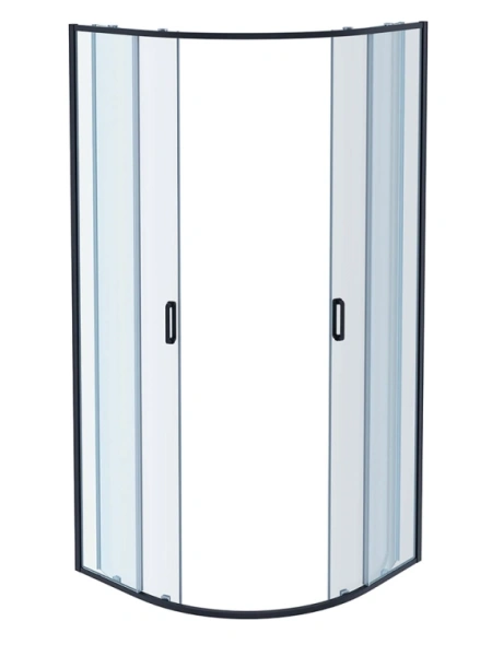 Душевой уголок Aquatek 1/4 круга 90х90 см, двери раздвижные, стекло прозрачное, профиль оружейная сталь, без поддона, угловой, стекло закаленное