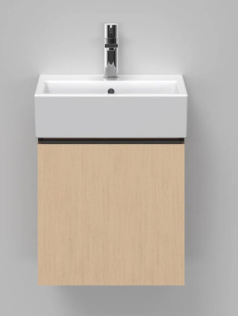 Тумба под раковину Duravit D-Neo, 58,4х44,2х44 см, подвесная, 1 выдвижной ящик, ДСП, цвет: натуральный дуб, шкафчик навесной, прямоугольная, правая/левая, в ванную комнату